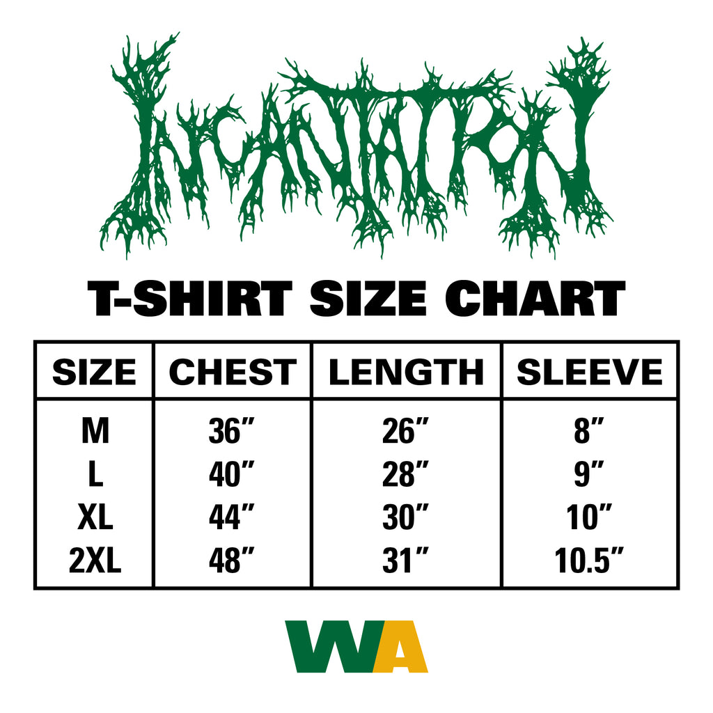 Incantation "Onward to Asia and Down Under" Exclusive Bangkok Date T-Shirt